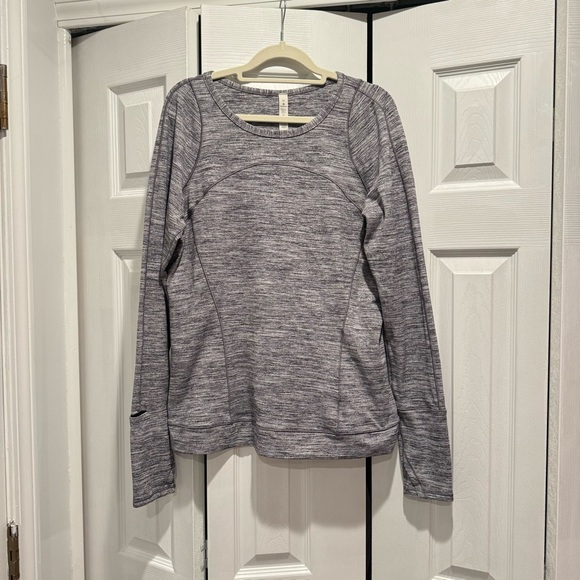 Lululemon Cypress Kiss Long Sleeve Space Dye Gray 12 - Picture 2 of 5